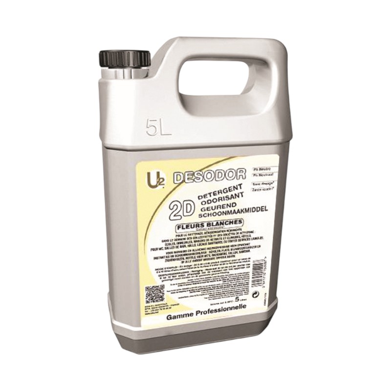 2D Fleurs Blanches - Geurverdrijvend wasmiddel - U2 - 5L